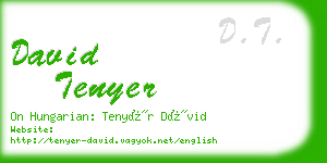 david tenyer business card